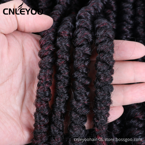12 Inch Spring Senegalese Crochet Braids Factory Mixed Red Curly End Senegalese Twist Crochet Hair For Women